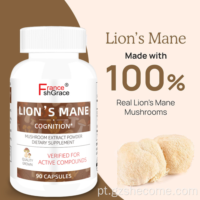 Shecome Lions Mane Capsules Suporte ao foco cognitivo